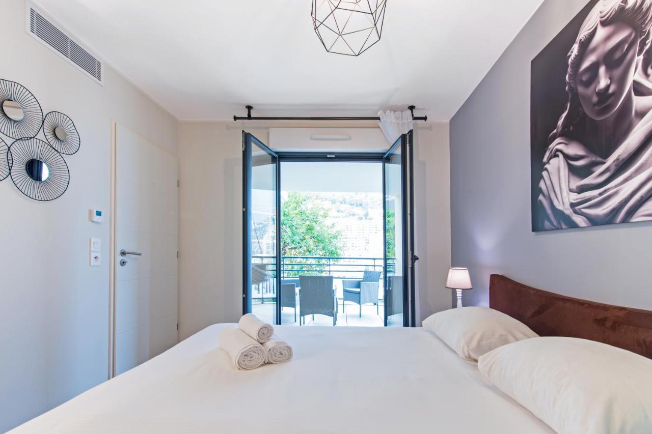 Vue Monaco & Tour Odeon - Terrasse - Parking - Bh Apartman Beausoleil Kültér fotó