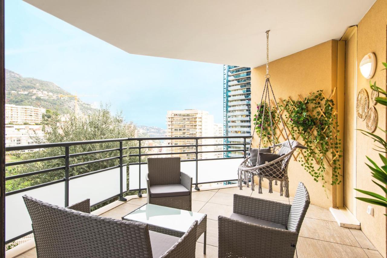 Vue Monaco & Tour Odeon - Terrasse - Parking - Bh Apartman Beausoleil Kültér fotó